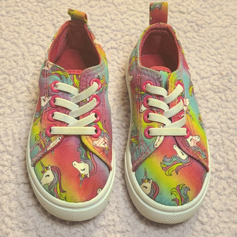 💥Rainbow and Unicorn Girls Shoes 8 toddler